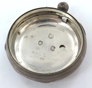 1845 English Sterling Silver Key Wind Pocket Watch Case. - Picture 1 of 12