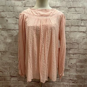 Blusa Sharon Young Mujer Pequeña Campesina Rosa Punto Suizo Transparente Cami Con Cordones NUEVA - Imagen 1 de 6