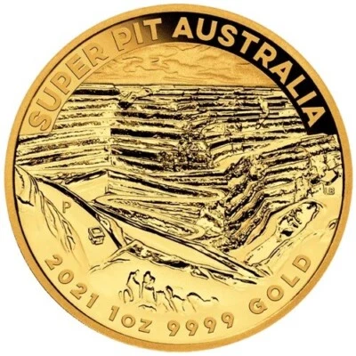 1 oz 100$ Australien Goldmünze Super Pit 2021 BU - Bild 1 von 3