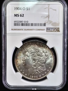 1904-O $1 Morgan Silver Dollar- NGC MS-62 Gorgeous Toning & Lots of Luster! - Bild 1 von 4