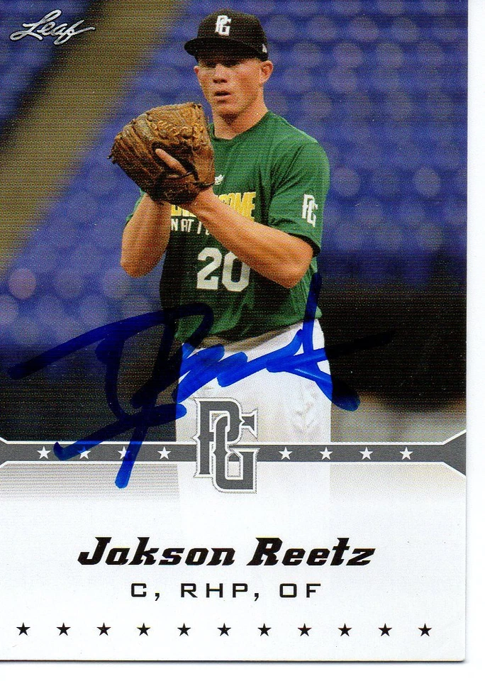 Jakson Reetz 2013 Leaf Perfect Game Signed Card - Image 1 of 1