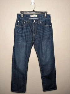 NWOT Levis 505 Kids 18 Reg 29 X 29 Blue Dark Wash Jeans - Picture 1 of 6