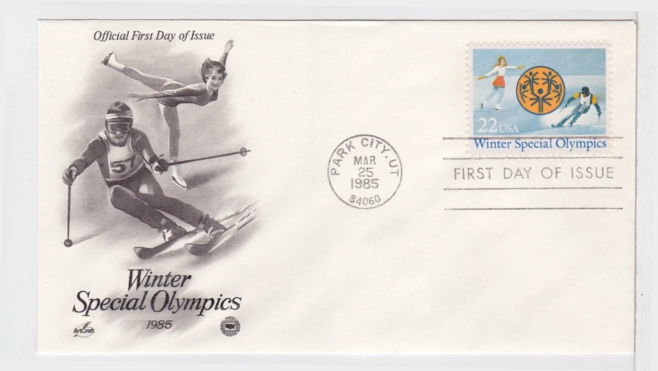 TurtlesTradingPost- Special Winter Olympics- 1985 #2142- Artcraft Variety FDC - Image 1 of 1