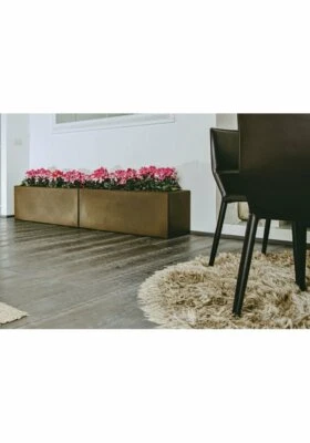 FIORIERA VASO Matera RETTANGOLARE 100X40X40 cm RESINA MODERNO - MONACIS