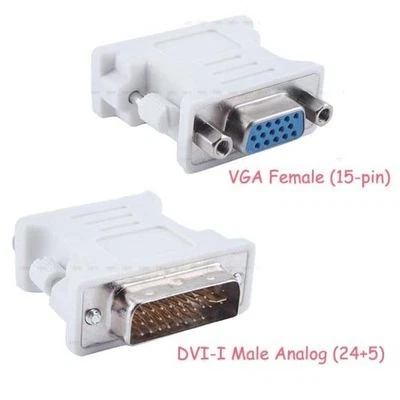DVI-I male Analog (24+5) to VGA Female (15-pin) Connector Adapter lot wholesale - Image 1 of 4