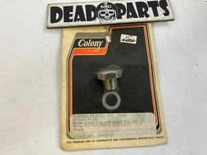 Harley Colony 8493-2 chrome oil tank drain plug 1/2-20 - Picture 1 of 2