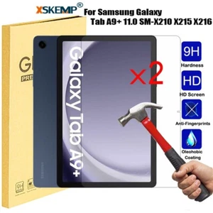 2Pcs Tempered Glass Screen Protector Cover Samsung Galaxy Tab A9 A9+ A8 A7 Lite - Picture 1 of 14