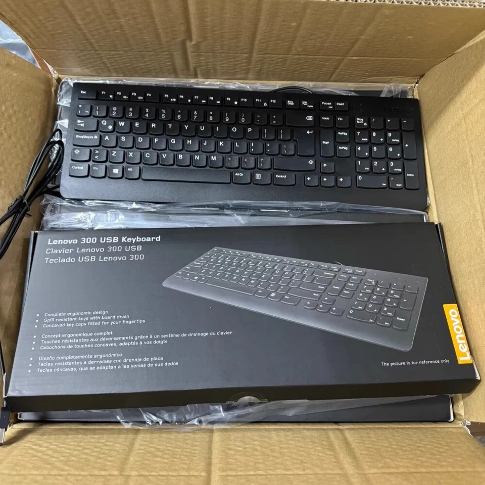 Original Lenovo 300 USB Keyboard Spanish Layout Wired Keyboard for Lenovo SK8823 - Image 1 of 4