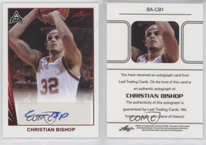 2021-22 Leaf Memories 1990 Base Auto Red /25 Christian Bishop #BA-CB1 Auto