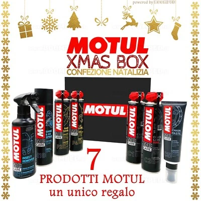 MOTUL CHRISTMAS BOX - IDEA REGALO - 7 PRODOTTI MOTUL MC CARE CURA MOTO MOXM