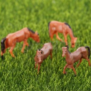 10 sztuk malowany model zwierzęta gospodarskie koń do układu pociągu sceneria skala 1:87