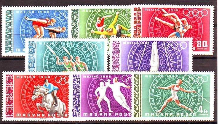 HUNGRÍA - 1968. Juegos Olímpicos, México - MNH Foto 1 de 1