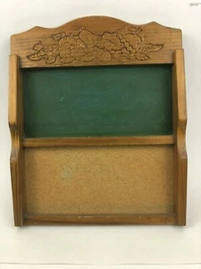 Chalkboard Memo Board Wall Hanger Vintage Overall approx 12-1/2" x 15-1/4" - Picture 1 of 11