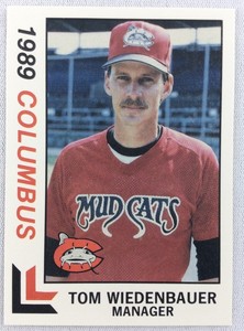 1989 Columbus Mudcats-Southern League-BEST Baseball Card-Tom Wiedenbauer