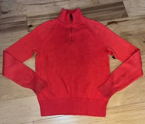 CREWCUTS BOYS ORANGE QUARTER ZIP SWEATER SIZE 12 EXCELLENT COND LD7 - Picture 1 of 3