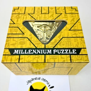 Yu-Gi-Oh! Millennium Puzzle Collana Metallo Oro Ciondolo Autentico Giappone Usato - Foto 1 di 20