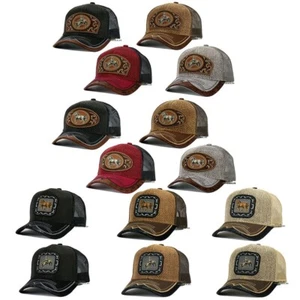 COWBOY / HORSE Hat Straw Cap Mesh Trucker Snapback Western Style Baseball Cap - Picture 1 of 86