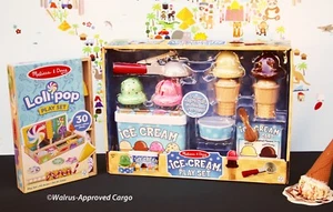 JUEGO DE HELADO MELISSA & DOUG Y JUEGO DE PIRULETA - NUEVO EN CAJA - ¡VERDADERAMENTE DULCE DIVERSIÓN! - Imagen 1 de 12