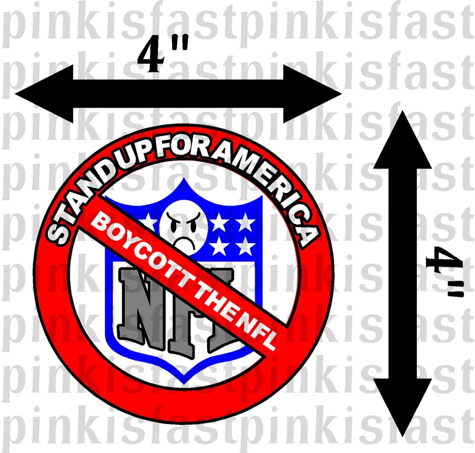NFL ANGRY FANS DECAL STICKER PROTEST BOYCOTT NFL SUCKS UNTIL THEY STAND WINDOW - Image 1 of 1