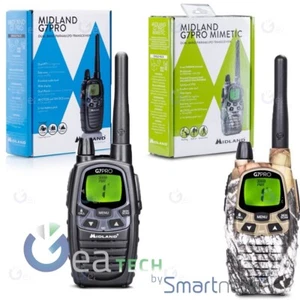 Radio Transceiver Portable Midland G7 PRO Walkie Talkie Lpd Pmr Double Ptt - Picture 1 of 13