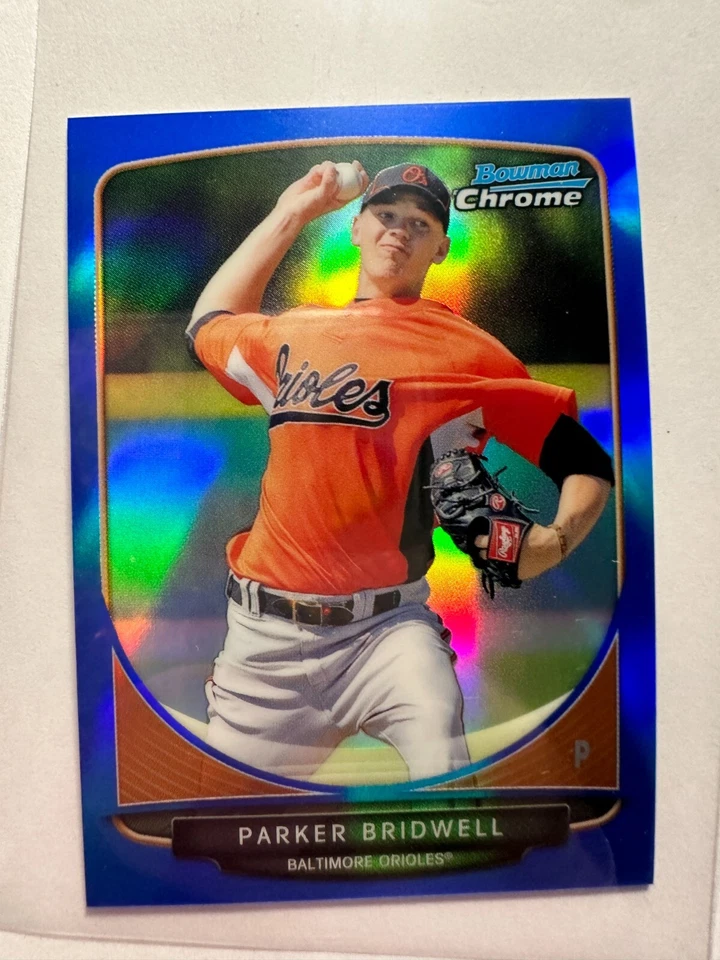K53,072 - 2013 Bowman Chrome Mini Blue Refractors #91 Parker Bridwell #/99 - Image 1 of 1