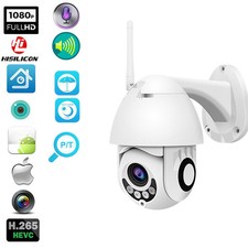 Telecamera IP Esterno HD 1080P PTZ Wifi Wireless IR Camera Impermeabile Dome