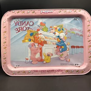 VINTAGE 1987 POPPLES THE CANDY STORE CAPER FOLDING TV TRAY LAP 17" X 12.5" - Picture 1 of 13