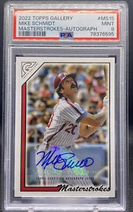 🔥 PSA 9 Mike Schmidt Auto 2022 Topps Gallery 1/25 Salón de la Fama Leyenda Filis - Imagen 1 de 2
