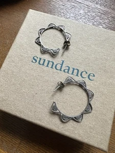 Sundance, Sterling Silver Filigree Hoop Earrings  - Picture 1 of 3