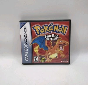 Pokemon Fire Red Version Replacement Custom Case For Gameboy Advance GBA - Imagen 1 de 4