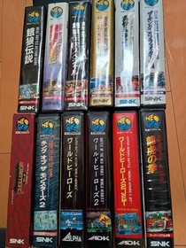 SNK NEOGEO AES Game Lot 12 Titles Controller Set KOF 94 Fatal Fury Samurai JAPAN