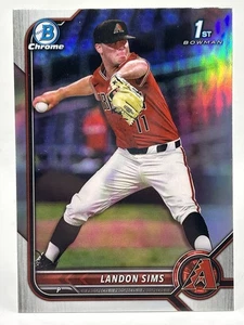 2022 Bowman Draft - Chrome Refractor #BDC-72 Landon Sims Diamondbacks - Bild 1 von 2