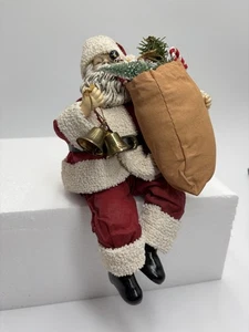 Weihnachtsmann Regal Sitter hält Glocken im Sack Spielzeug - Bild 1 von 7