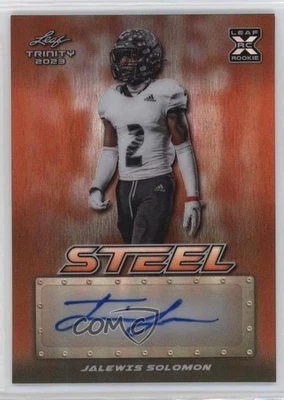 2023 Leaf Trinity Trinity Steel Auto Orange /10 Jalewis Solomon #SA-JS1 Auto - Image 1 of 2