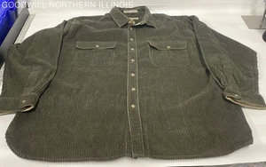 Men's Vtg Claybrooke Outdoors Dark Forest Green Corduroy Shirt Jacket Size XXL - Picture 1 of 3