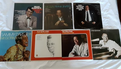 Frank Sinatra Sammy Davis Dean Martin Nat King Cole Rat Pack Vinyl LP Record Lot - Image 1 of 4