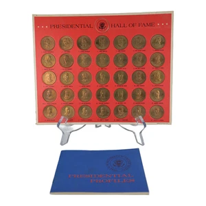 1968 Franklin Mint Presidential Hall of Fame Bronze Medal Complete Set - Picture 1 of 6