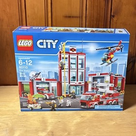 LEGO City Fire Station 60110 Complete Set 919 Pieces Ages 6-12 Fire Theme