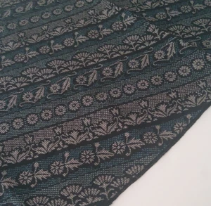 Bluebelle Omeshi #B 14.5x60 LONG Vintage Tsumugi Kimono Silk Fabric TJ31 - Picture 1 of 7