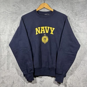 Vintage Champion Reverse Weave Navy Naval Academy Sweatshirt Herren Medium Blue Y2k - Bild 1 von 7