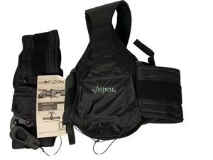 ASPEN HORIZON Back Brace 456 TLSO One Size Adjustable Black Over Shoulder w/Extr - Picture 1 of 9