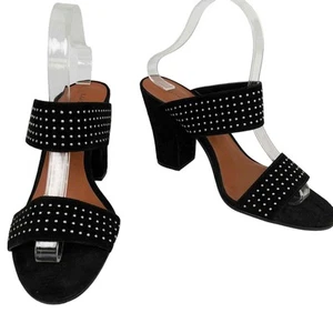 Lucky Brand Mkennah Faux Suede Strap Studded Block Heel 8.5M 38.5M - Picture 1 of 11