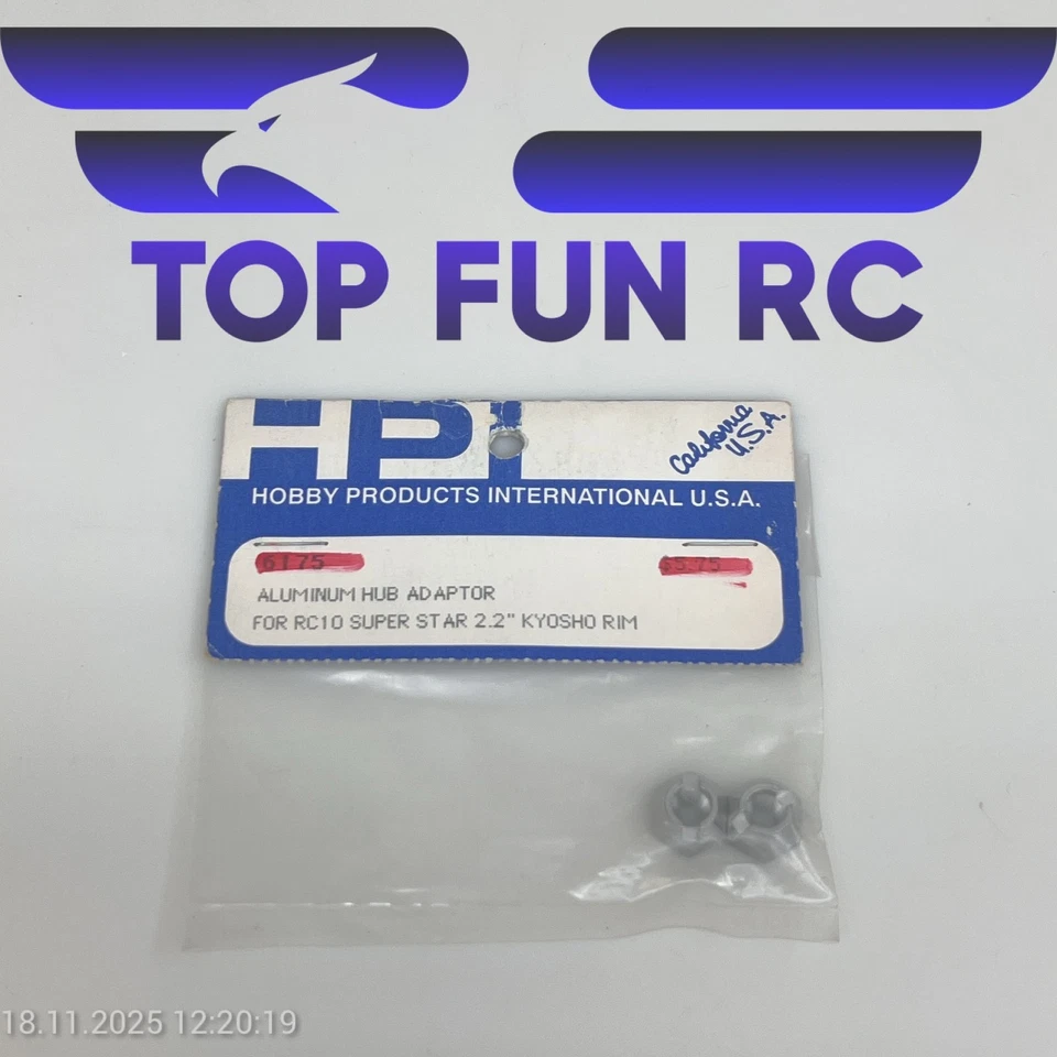 HPI 6175 ALUMINUM HUB ADAPTOR FOR RC10 SUPER STAR 2.2" KYOSHO RIM VINTAGE! - Image 1 of 1