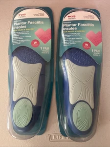 CVS Health Insoles Orthotics for Plantar Fasciitis for Women 2 Pair Siz 6-10 NIP - Picture 1 of 4