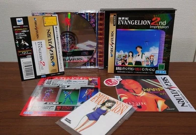 Neon Genesis Evangelion 2nd Impression Sega Saturn + SPINE Free Shipping - Image 1 of 4