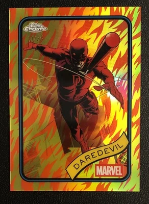2025 Topps Chrome Marvel Human Torch Refractor DAREDEVIL /39 #97 - Image 1 of 2