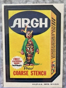 Wacky Packages Vintage ‘73 third series ‘Aargh’ Well Preserved Sticker - Picture 1 of 1