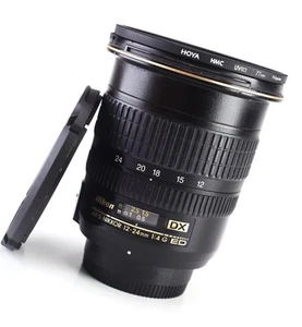 Nikon AF-S 12-24mm F4 DX ED Autofocus Zoom Lens F&R Caps &Hoya Filter for DLSR's - Picture 1 of 16