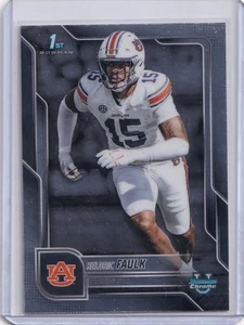 Keldric Faulk 2025 Bowman Chrome University Football #6 Auburn Tigers - Picture 1 of 2