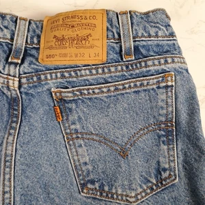 Vintage Levis 550 Orange Tab Jeans Herren 32 x 34 Tapered Blau Denim Western 90er USA - Bild 1 von 13